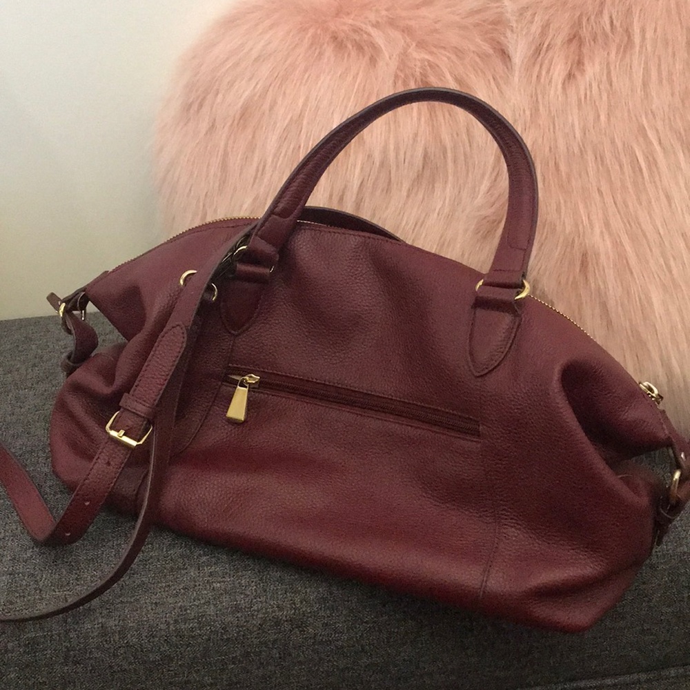 Ora Delphine burgundy satchel